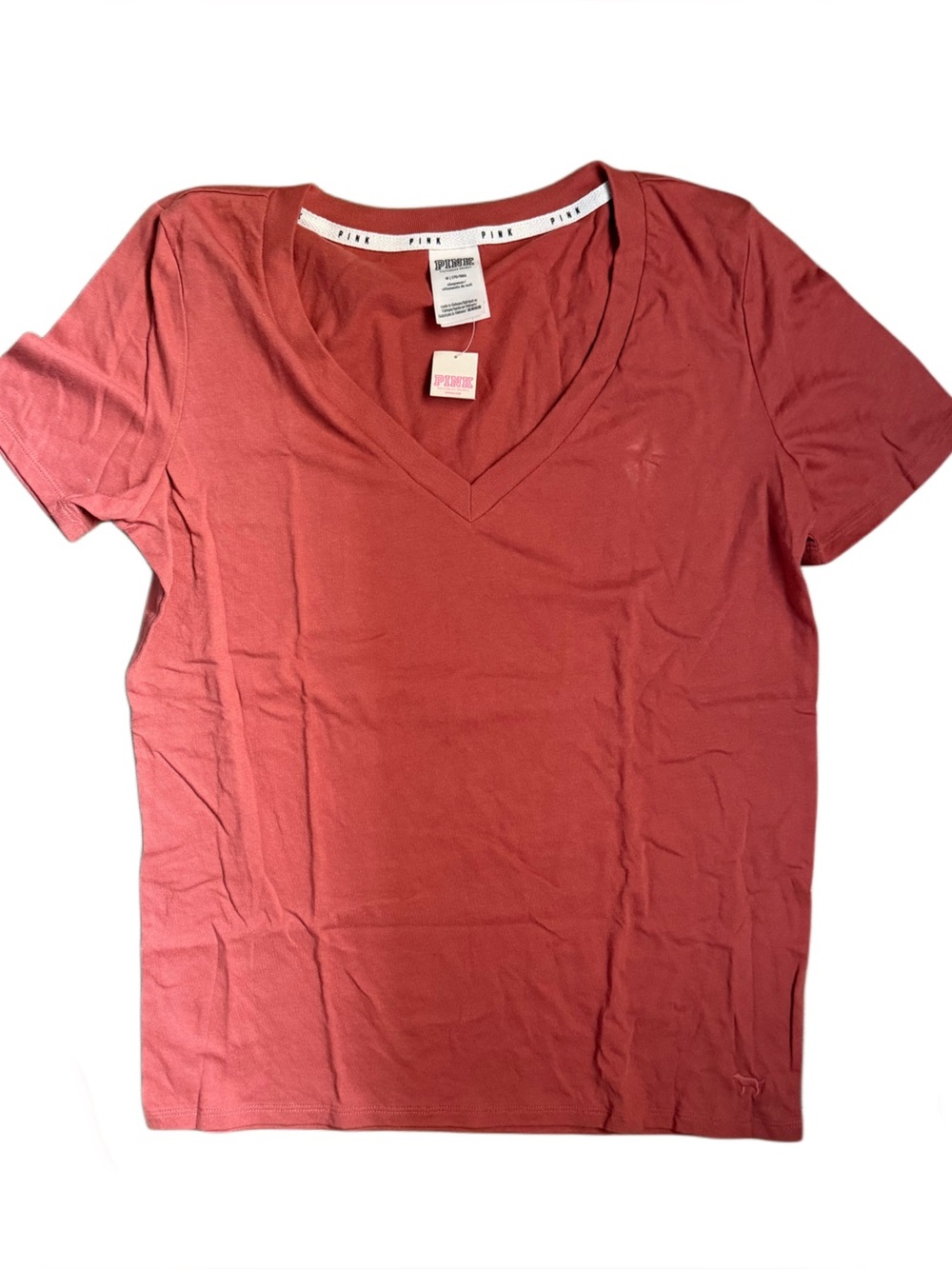 PINK Coral Shirt V Neck